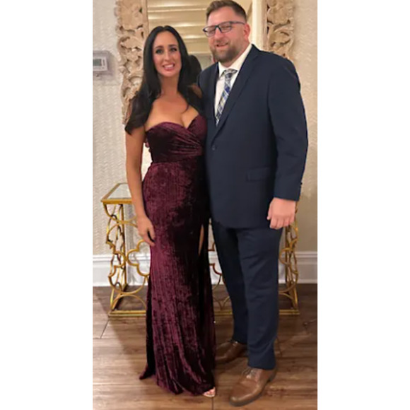 Lulus Plum Crush Velvet Pleated Strapless Classy Sensation Maxi Dress Size XS - Picture 11 of 14